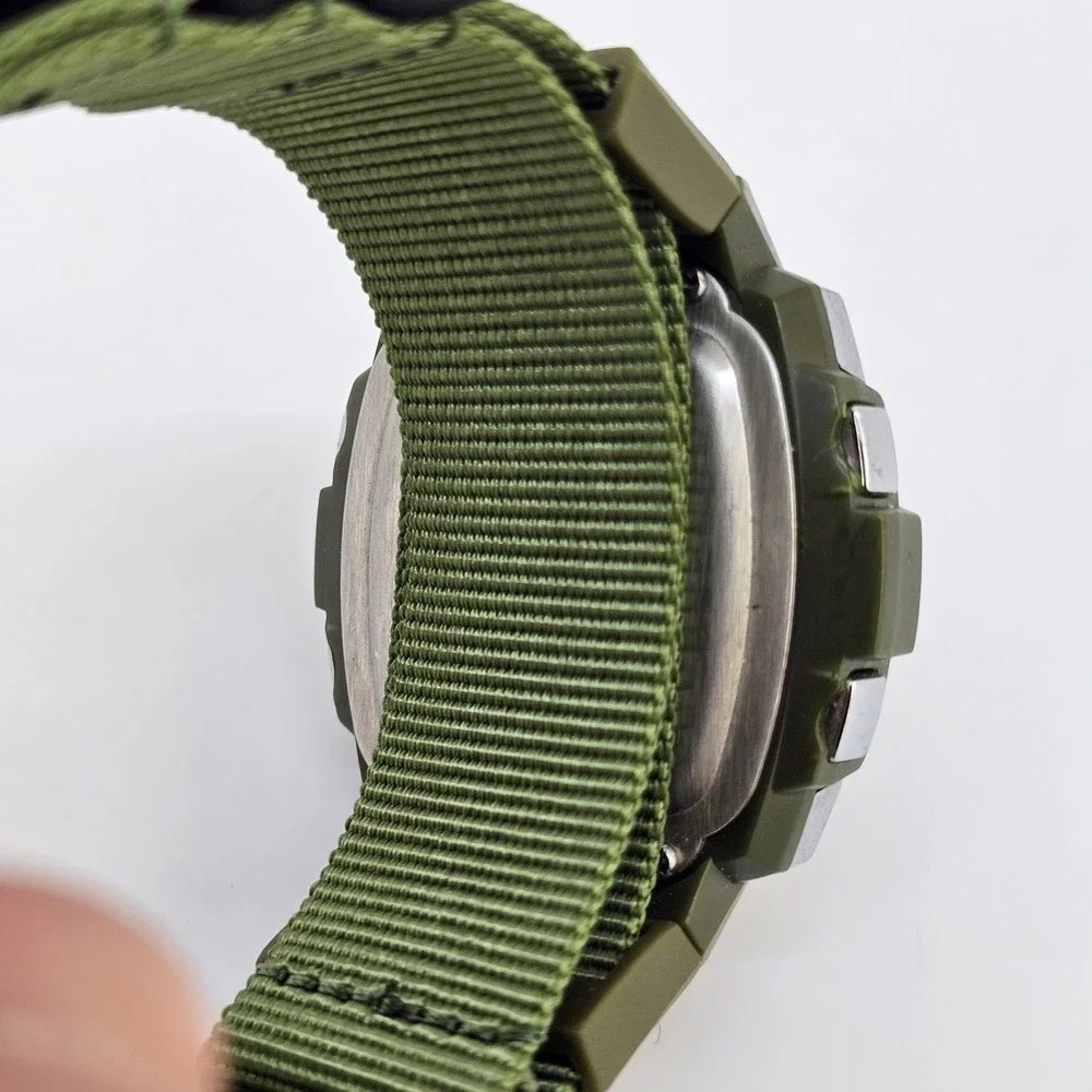 VTG Gap Sport Men's Digital Watch 45MM‎ New Army Green Nylon Band New Battery